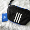 バレンシアガ アディダスコラボ トレフォイルロゴ ナイロン ウエストバッグ ボディバッグ ブラック / ブルー タグ付き未使用品