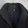 Lacoste cashmere wool metal logo badge padded jacket mid-length coat charcoal grey