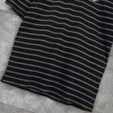 ナイキ ロゴ ボーダー 半袖ポロシャツ ブラック - NEWSED