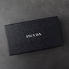 Prada Saffiano Leather Bi-fold Long Wallet Gold Black Guarantee Card Box Included
