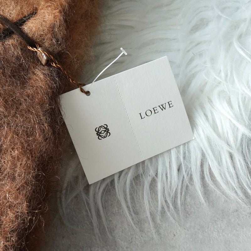 LOEWE マフラー タグあり LOEWE アイボリーウールマフラー タグ付き