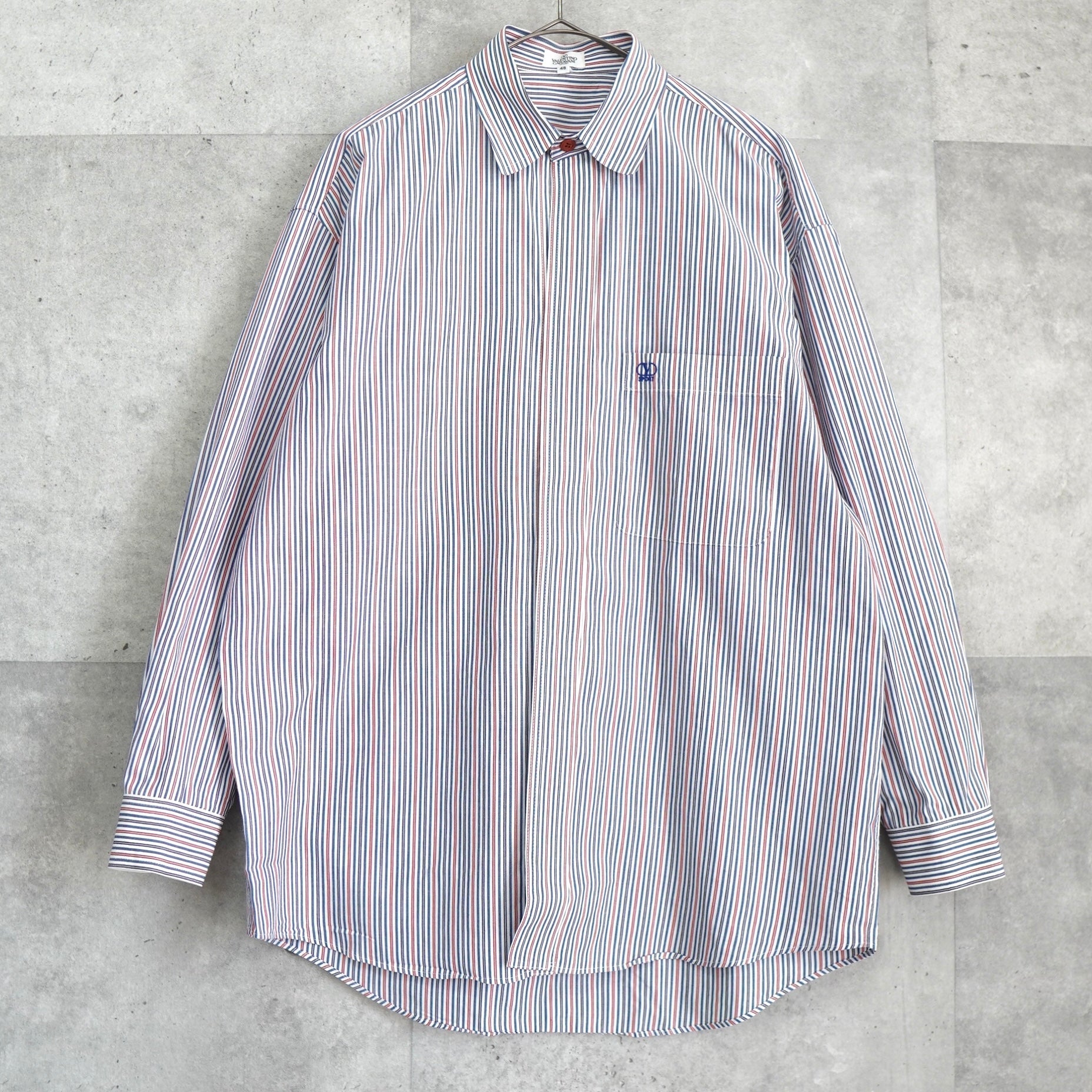 valentino garavani 白ストライプシャツ デッドストック