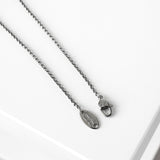 ヴィヴィアン ウエストウッド オーブ ブラック ラインストーン シルバー ネックレス - NEWSED