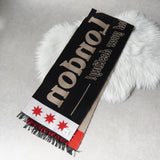 バーバリー ロゴ ウール フットボール マフラー ベージュ - NEWSED