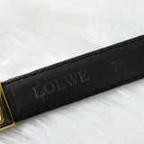 ロエベ ヴィンテージ ロゴ ゴールド金具 ベルト ブラック レディース - NEWSED