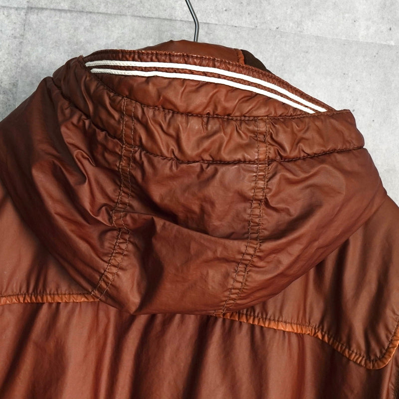 ストーン アイランド コーティング フーデッド 中綿ジャケット ブラウン - NEWSED