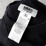 エムエムシックス メゾン マルジェラ カレッジロゴ サイドスリット スウェット ブラック レディース - NEWSED