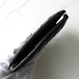 ボッテガ ヴェネタ イントレチャート レザー 二つ折り財布 ブラック - NEWSED