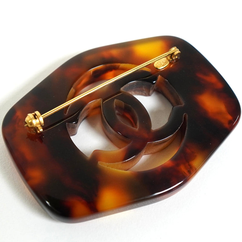 シャネル ココマーク べっ甲 ブローチ ブラウン - NEWSED