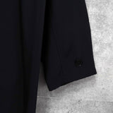 ジルサンダー バックロゴ ビスコース ロングコート スタッフコート ブラック - NEWSED