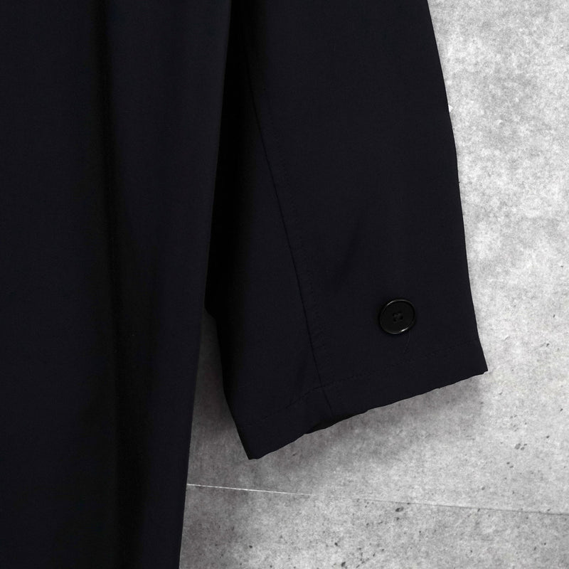 ジルサンダー バックロゴ ビスコース ロングコート スタッフコート ブラック - NEWSED