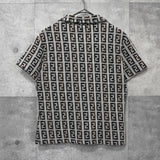 フェンディ ズッカ 総柄 パイル地 半袖ポロシャツ グレー タグ付き未使用品 - NEWSED