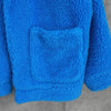 Doublet Painted No-Button Boa Jacket Blouson Blue