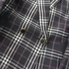 Burberry 复古 Nova 格纹金色纽扣亚麻丝绸定制夹克 紫色