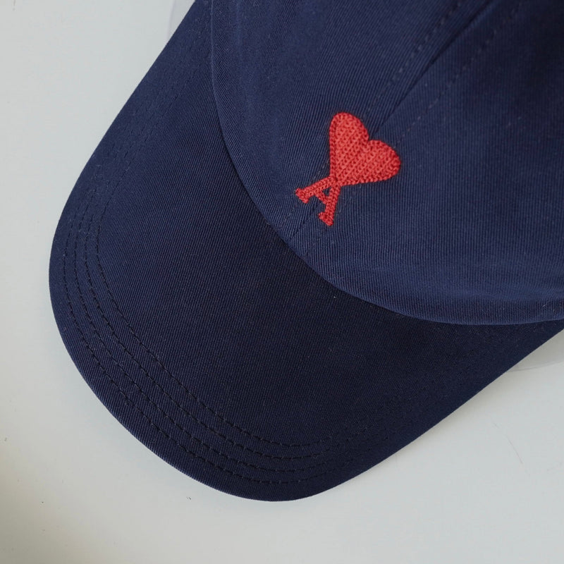 アミパリ アミ パリス ハートロゴ キャップ ネイビー 保存袋付き - NEWSED