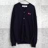 Play Comme des Garcons 爱心徽标开衫 海军蓝