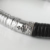 Vivienne Westwood 银色 Orb 皮革手镯