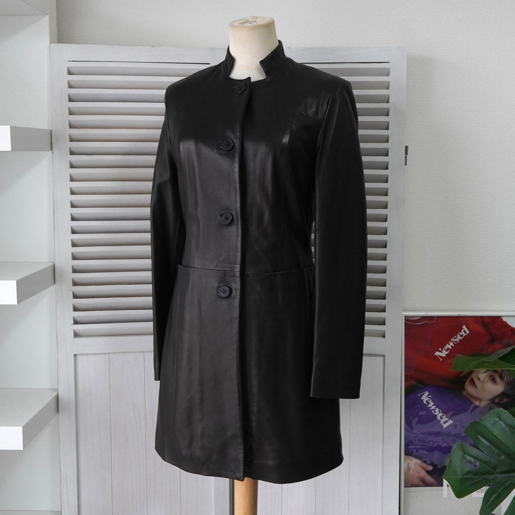 バリー レザーコート ブラック レディース