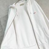 メゾン キツネ トリコロールフォックス ジップアップ フーディー パーカー ホワイト - NEWSED