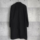 パームエンジェルス ダメージ加工 ピンストライプ ウール チェスターコート グレー メンズ - NEWSED