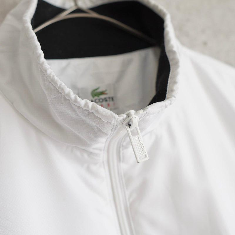 ラコステ スポーツ ナイロンジャケット トラックジャケット ブルゾン ロゴパッチ ホワイト - NEWSED