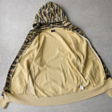 ステューシー オールド カモ柄 ジップアップ パーカー フーディー カーキ - NEWSED