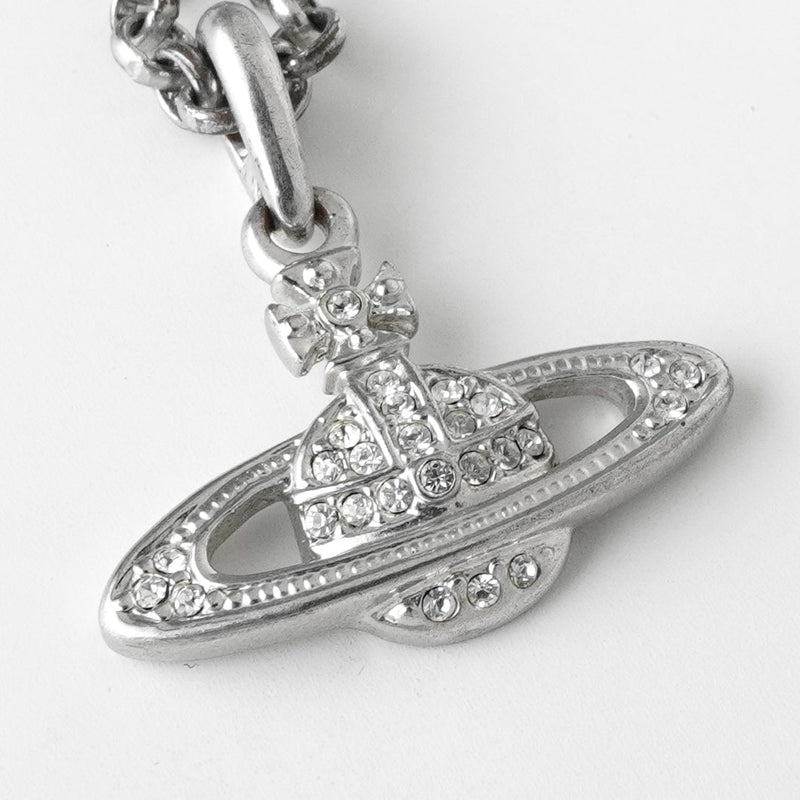 ヴィヴィアン ウエストウッド オーブ ラインストーン シルバー ネックレス 箱付き - NEWSED