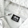Stussy 徽标刺绣连帽衫 浅灰色