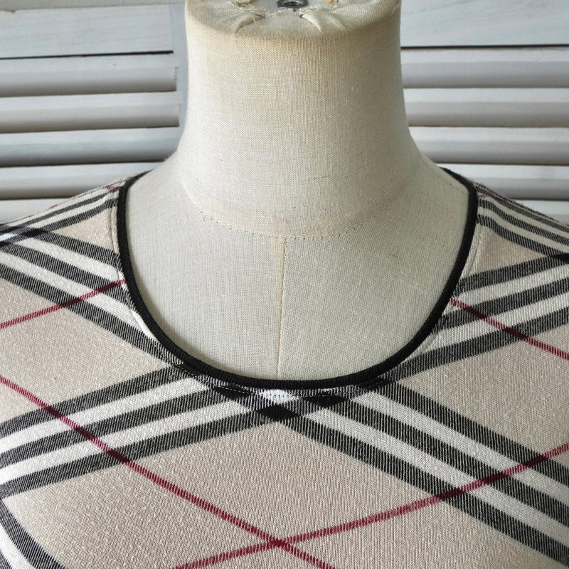 バーバリー ノバチェック ホースロゴ 刺繍 半袖トップス ベージュ レディース - NEWSED