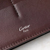 カルティエ サントス レザー 二つ折り 長財布 ブラウン