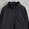 ポロ バイ ラルフローレン ナイロンジャケット フリース裏地 ロゴ刺繍 ブラック