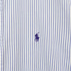 Polo Ralph Lauren logo embroidered striped short-sleeved shirt in blue