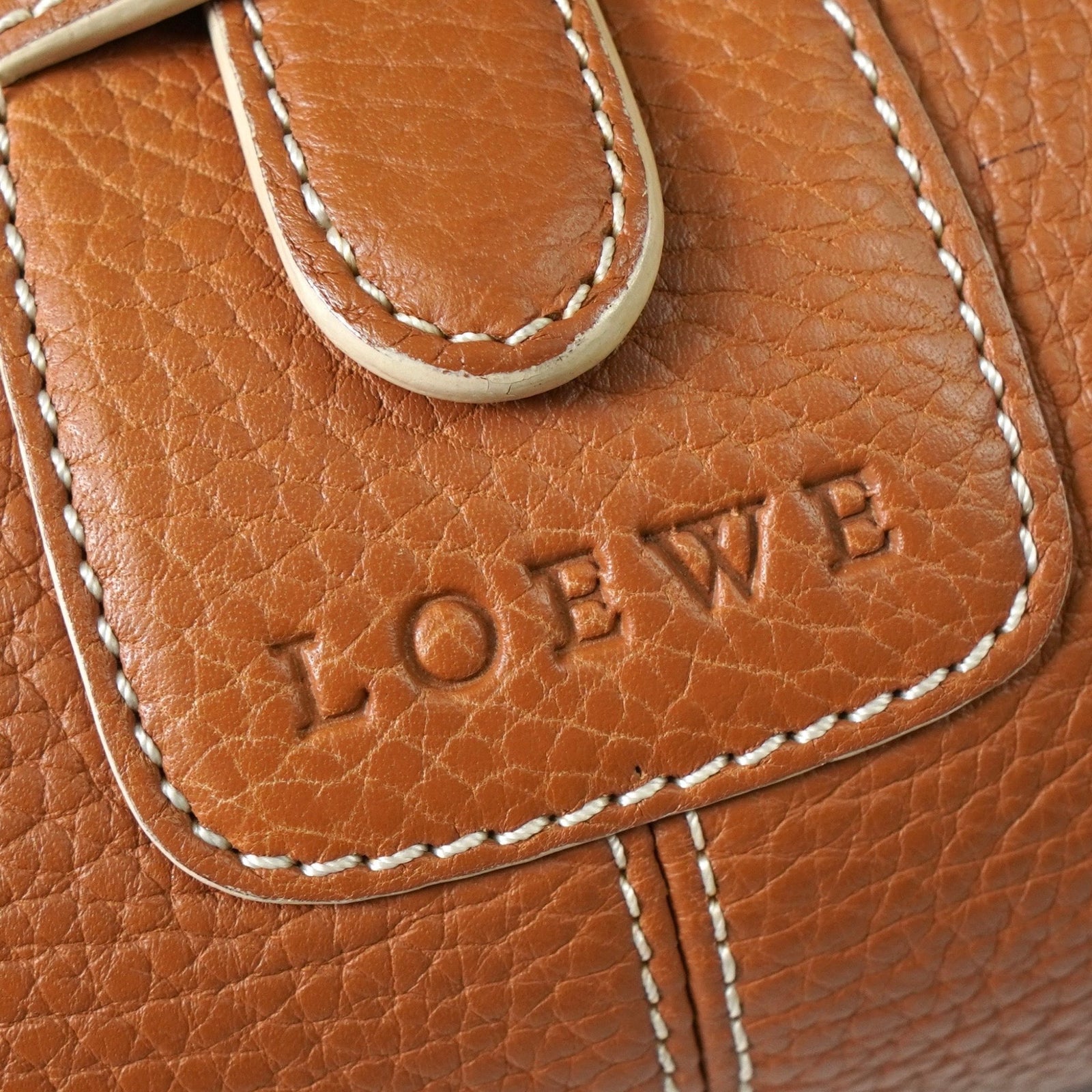 ロエベ センダ レザー ハンドバッグ ブラウン | ブランド古着を扱う