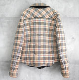 バーバリー ブルーレーベル リバーシブル 中綿ジャケット ノバチェック ベージュ/ブラック - NEWSED