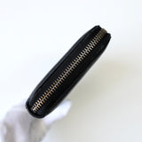 サルバトーレ フェラガモ ダブルガンチーニ レザー ラウンドファスナー 長財布 ブラック - NEWSED