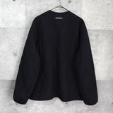 カバーナット ロゴパッチ リバーシブル ボア裏地 キルティングジャケット ライナージャケット ブラック メンズ - NEWSED