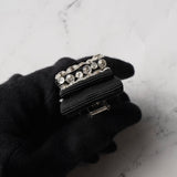 サルバトーレ フェラガモ ヴァラリボン ラインストーン ビジュー キャンバス バレッタ 髪留め ブラック 箱付き - NEWSED