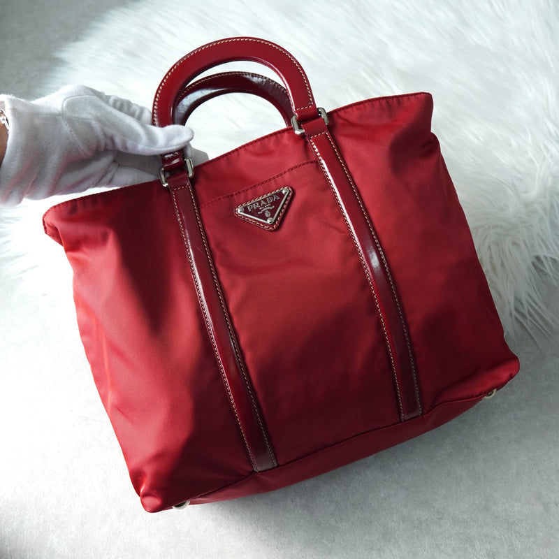 プラダ ハンドバッグ レッド - NEWSED