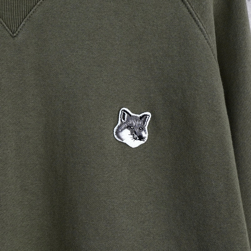 メゾン キツネ フォックスヘッド スウェット カーキ - NEWSED