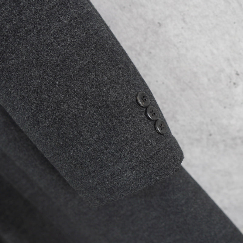 ラコステ ウールコート チェスターコート ストライプ柄裏地 グレー - NEWSED