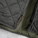 ポロ ラルフローレン コーデュロイ襟 キルティングジャケット ミリタリージャケット カーキ - NEWSED