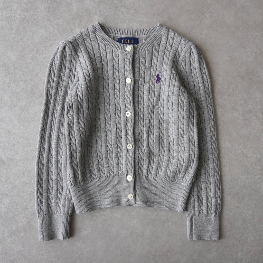 Polo Ralph Lauren 儿童徽标针织开衫（灰色）