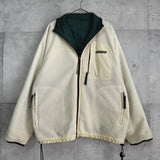 ポロ スポーツ ラルフ ローレン リバーシブル ナイロン/ボア フリース ブルゾン ダークグリーン/アイボリー - NEWSED