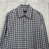 プラダ ギンガムチェック柄 長袖シャツ フォーマル メンズ ブラック / ホワイト