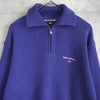 ポロ スポーツ ラルフローレン ハーフジップ カラー ニット ロゴ刺繍 パープル
