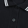 Fred Perry 徽标刺绣短袖 Polo 衫 黑色