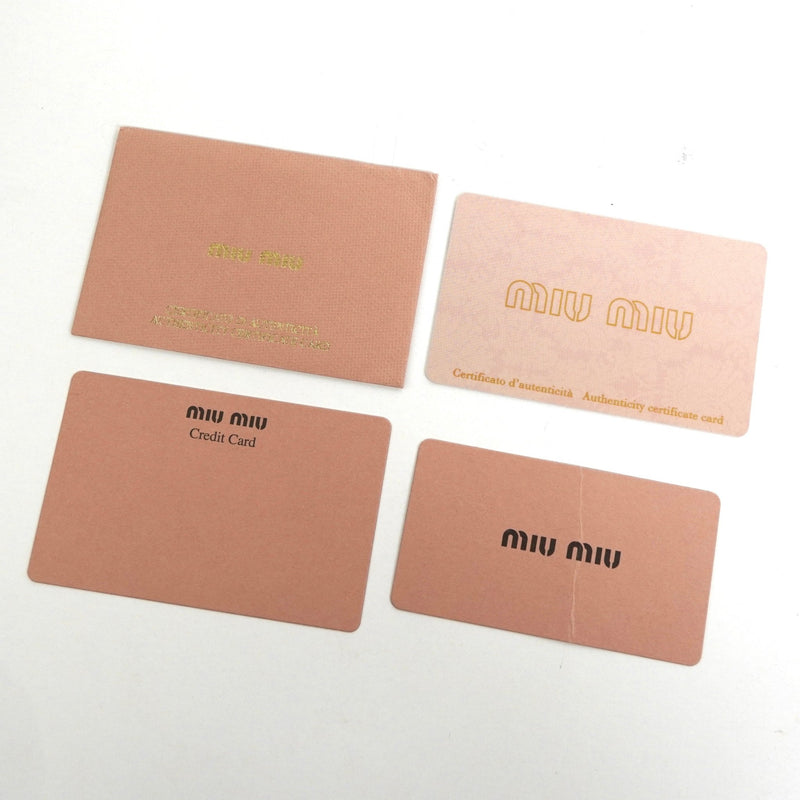 ミュウミュウ マテラッセ レザー ビジュー チェーン ウォレット ショルダーバッグ ブラック - NEWSED