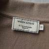 Maison Kitsune 狐狸贴片长款 Polo 衫，短袖，棕色