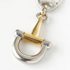 Gucci Horsebit Keychain Charm in Silver and Gold