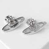 ヴィヴィアン ウエストウッド オーブ ラインストーン シルバー ピアス 箱付き - NEWSED